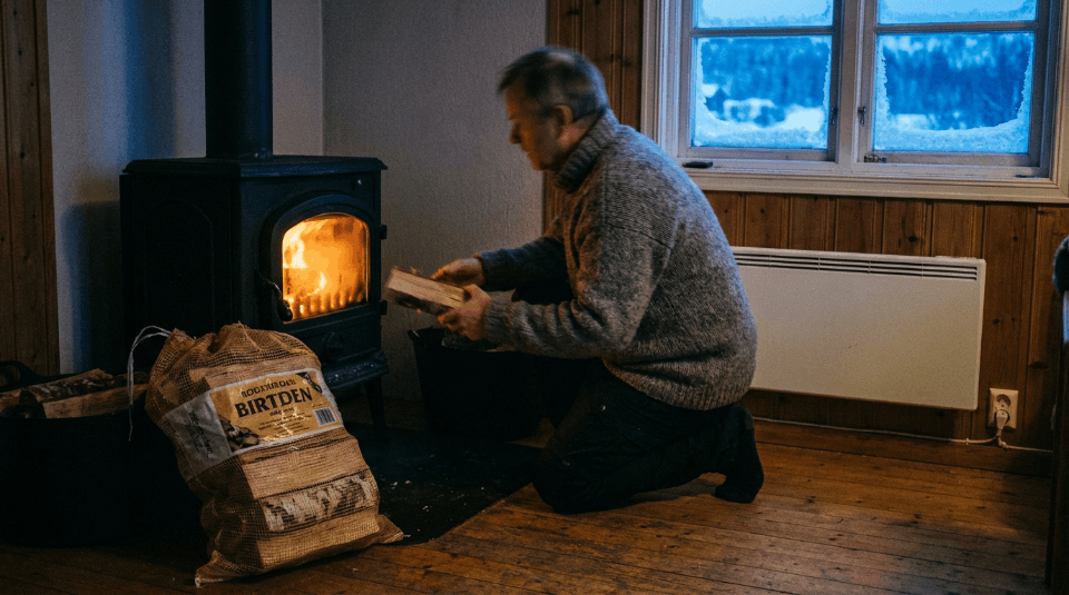 Mange fyrer for å spare strøm, men regnestykket slår sprekker. Med dagens strømpriser taper du trolig penger på hver kubbe kjøpeved du legger i ovnen.