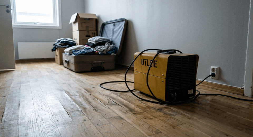 Blir leieboligen ubeboelig etter vannskade? Se hvorfor du ofte må legge ut for hotell selv, og hvordan du finner innboforsikringen med best dekning.