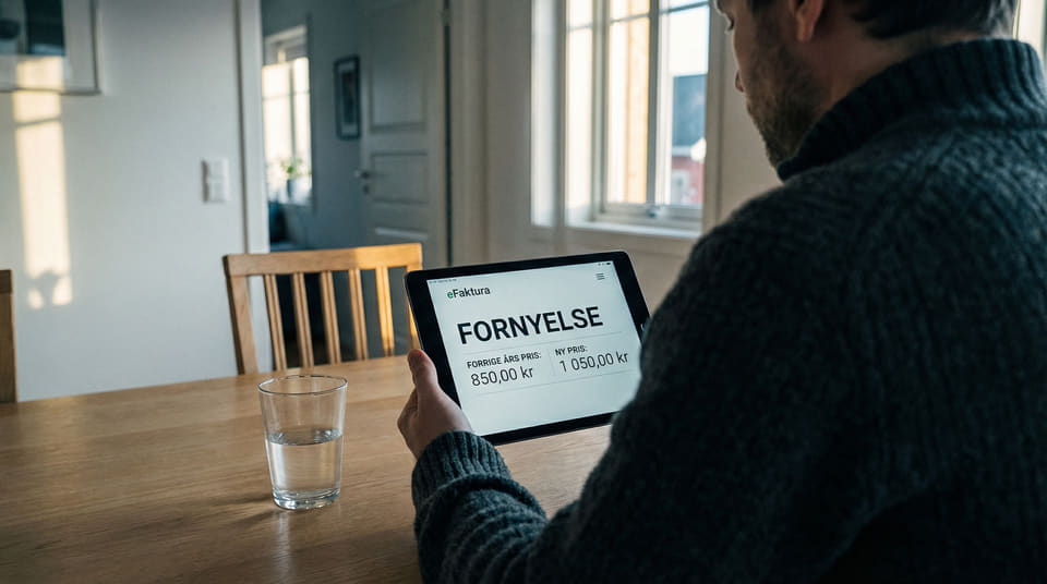 Det er lovpålagt å vise fjorårets pris på fornyelsesvarselet. Selv med samlerabatt, opplever mange nordmenn et prissjokk på forsikringene sine når grunnprisen øker kraftig.