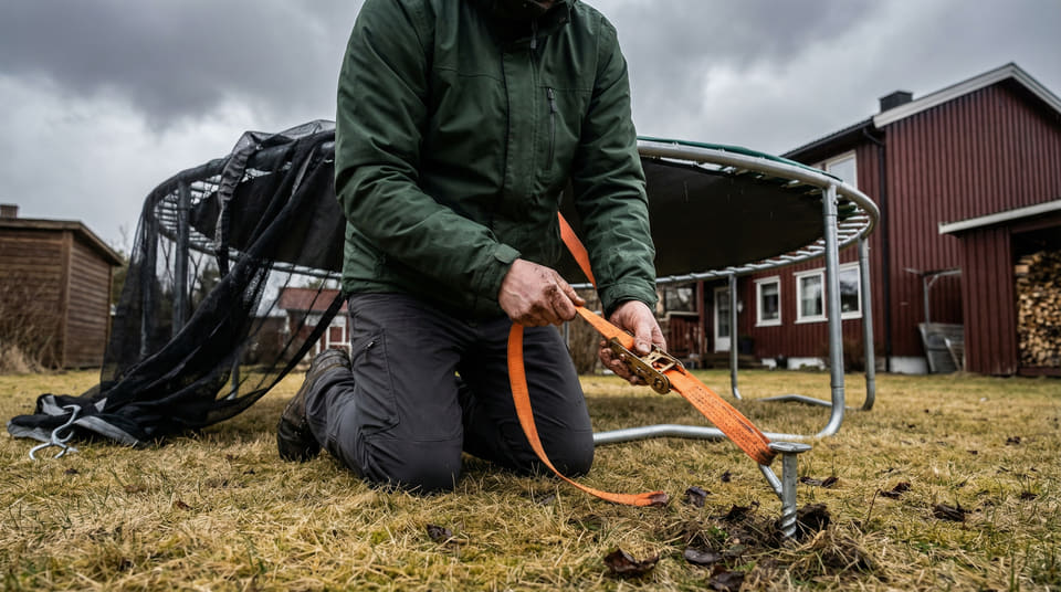 Visste du at forsikringen kan avkortes selv uten grov uaktsomhet? Les hvordan du sikrer trampolinen mot storm og unngår dyre kutt i erstatningen.
