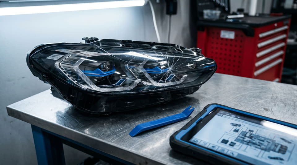 Avansert elektronikk og komplekse LED-lykter er hovedårsaken til at premiumbiler koster flesk å forsikre. En liten skade kan fort gi verkstedregninger på titusenvis av kroner.