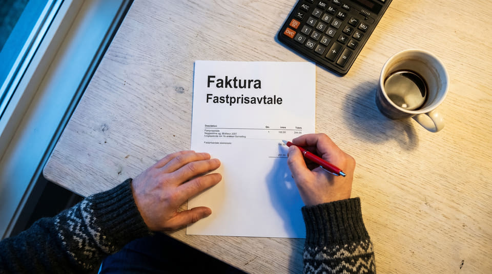 Sitter du fast i en dyr strømavtale? Se hvordan du regner ut om det lønner seg å bryte fastprisavtalen i Nord-Norge og bytte til billig spotpris.