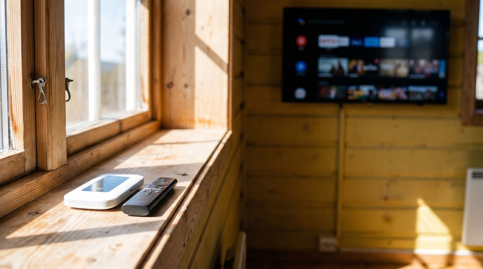Strømming av TV på hytta via mobilt bredbånd har blitt svært populært, men pass på datakvoten. Flere leverandører struper hastigheten kraftig om du overskrider grensen.