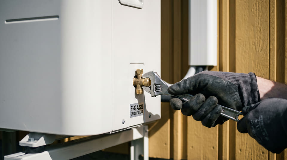 Feilmontering av varmepumper kan føre til tap av garanti. Det er nå strenge lovkrav til at installasjonen utføres av en F-gass-sertifisert montør.