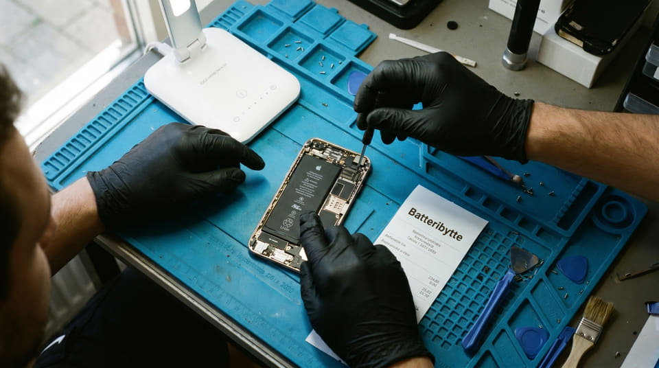Nye EU-krav i 2026 gjør det langt tryggere og billigere å bytte batteri på mobilen. Et batteribytte kan spare deg for tusenvis av kroner sammenlignet med å kjøpe en helt ny.