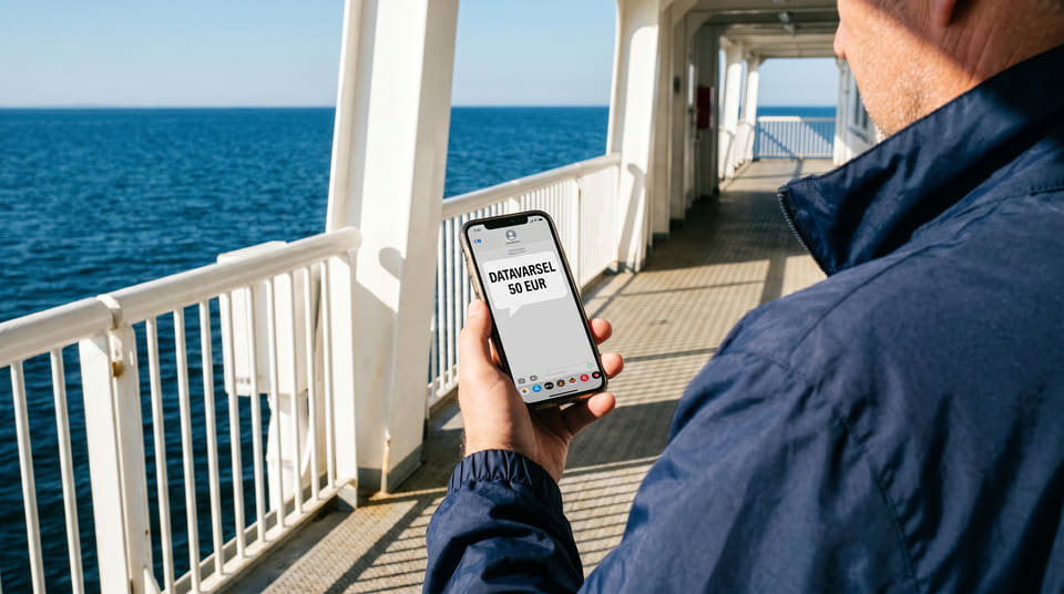 Skal du reise med ferge? Databruk på skip kan koste 75 kr per MB. Se hvordan du unngår prissjokket og hvilke operatører som tilbyr egne skipspakker her.