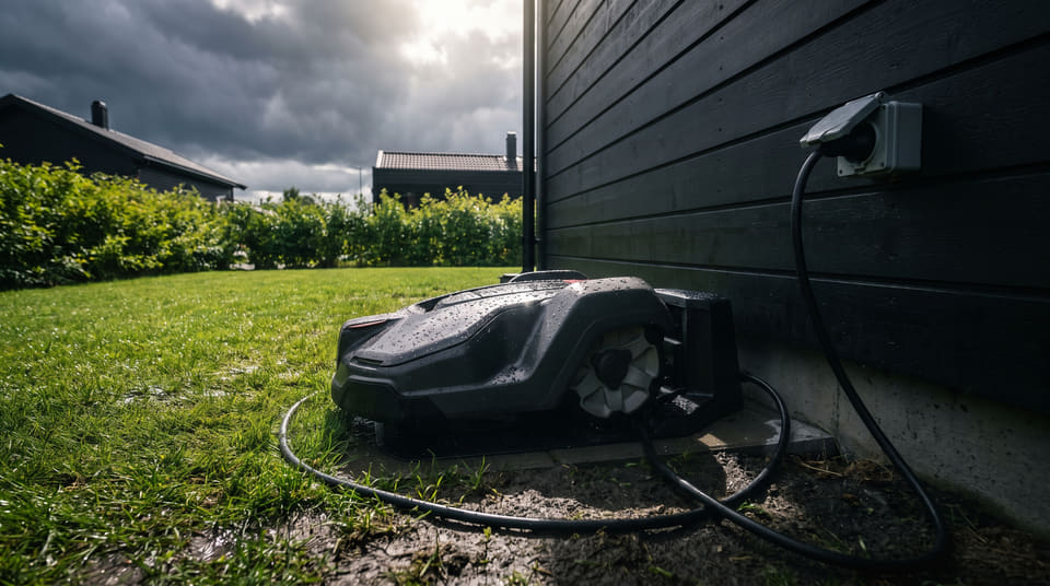 Er robotgressklipperen din dekket ved lynnedslag eller tyveri? Lær om egenandeler, dekningssummer og fellene du må unngå i din innboforsikring her.