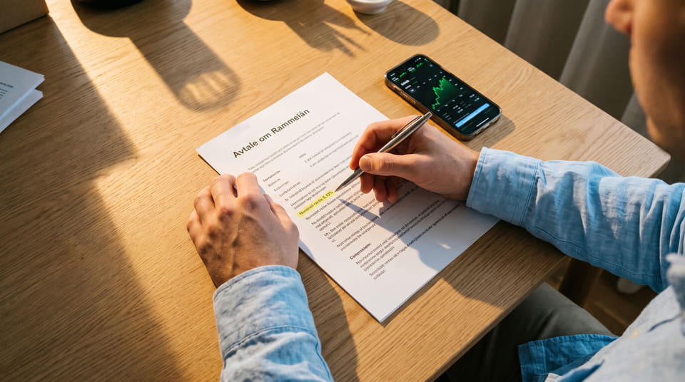 Vurderer du å refinansiere boliglånet for å kjøpe aksjefond? Les om kravene til rammelån, rentefeller og hvordan du sikrer den beste renten her.