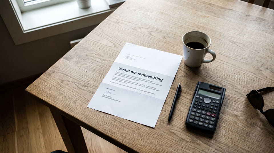 Se hva et rentehopp på 0,25 % koster deg etter skatt. Lær hvordan du bruker varslingsfristen på 8 uker til å finne en billigere bank og spare penger.
