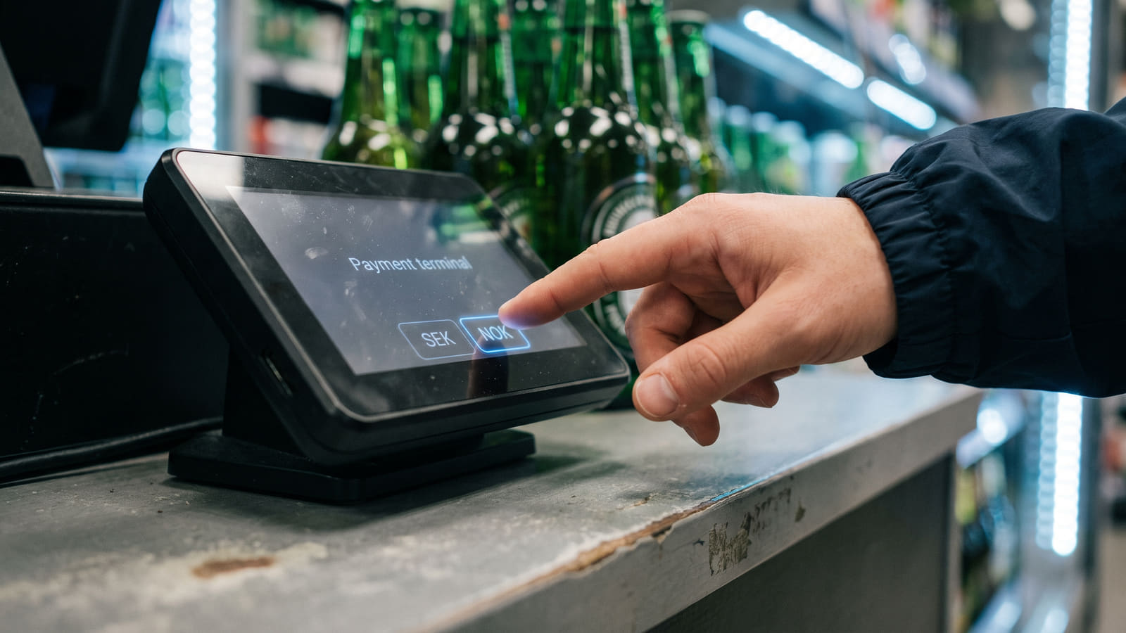 Skal du velge NOK eller lokal valuta i utlandet? Lær hvordan du unngår valutafellen og sparer penger på ferien ved å velge riktig knapp på terminalen.