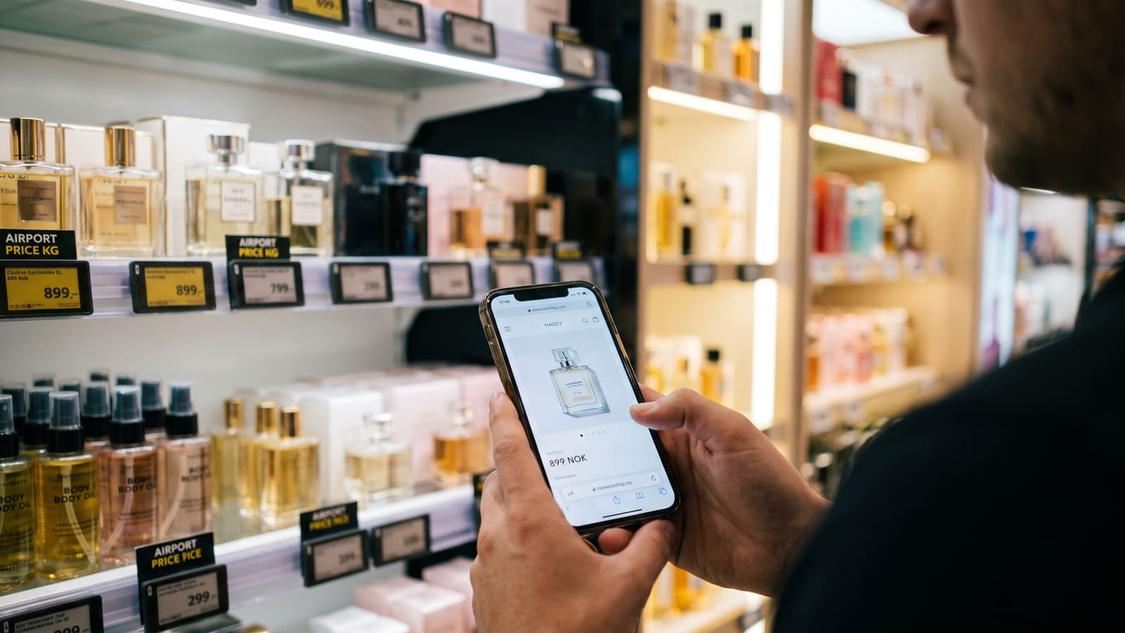 En fersk prissjekk viser at kosmetikk og parfyme er opptil 44 prosent dyrere på taxfree enn på nett. Se hvordan du unngår å betale for mye.