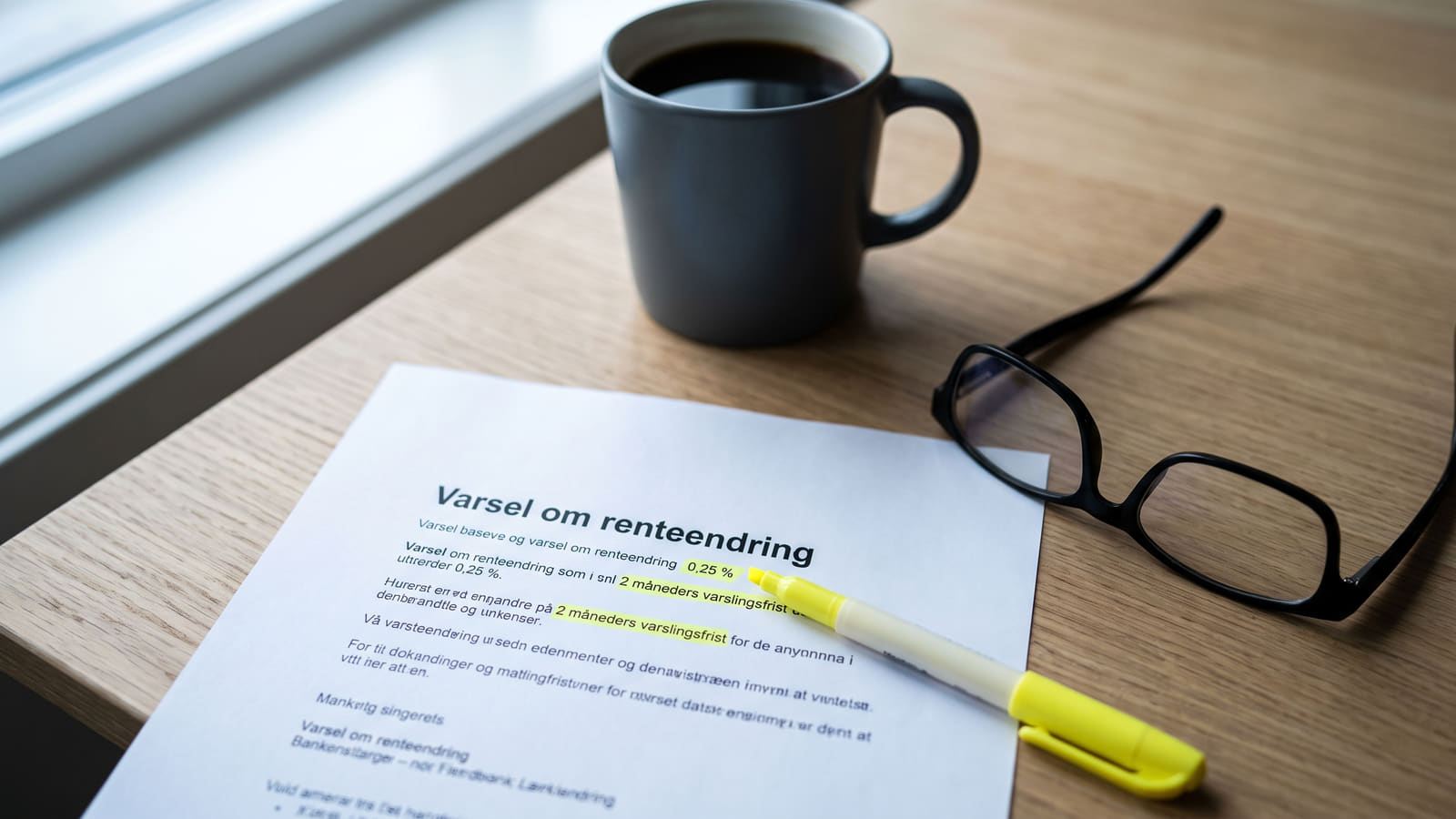 Et rentehopp på 0,25 prosentpoeng merkes på lommeboken. Husk at banken har to måneders varslingsfrist – tid du bør bruke på å forhandle eller bytte bank.