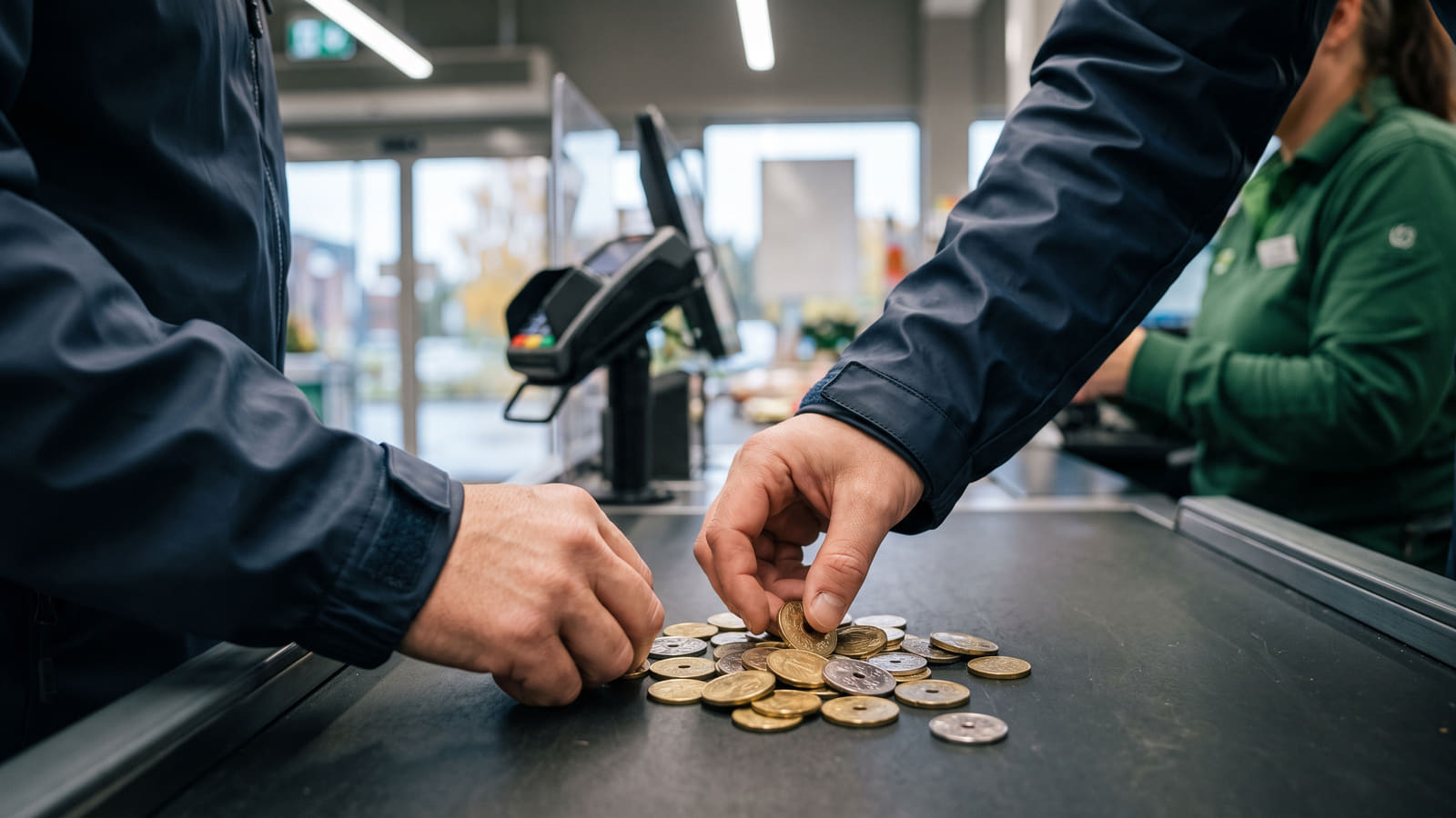 Skal du sette inn kontanter? Se hvilke butikker som tar imot penger, hva det koster hos din bank, og hvilke grenser og myntregler som gjelder her.