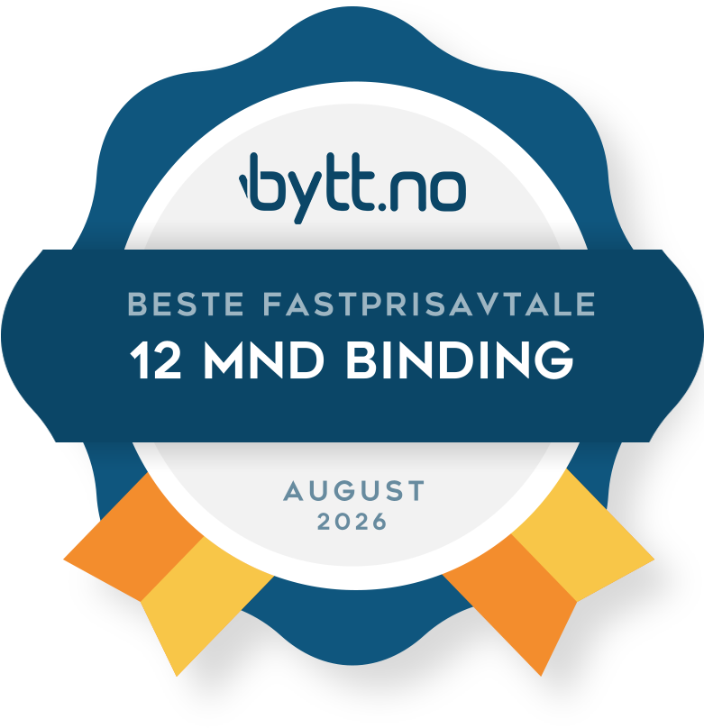 Beste fastprisavtale med 12 mnd binding i august 2026