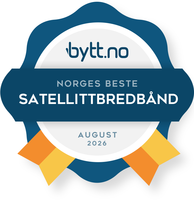 Norges beste satellittbredbånd i august 2026