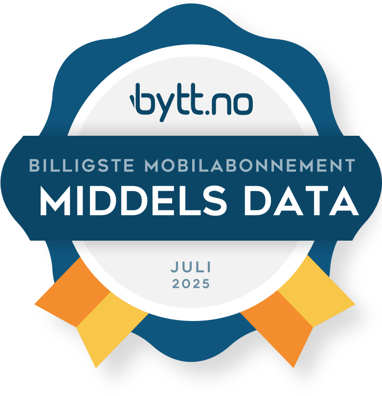 Billigste mobilabonnement med middels data i juli 2025