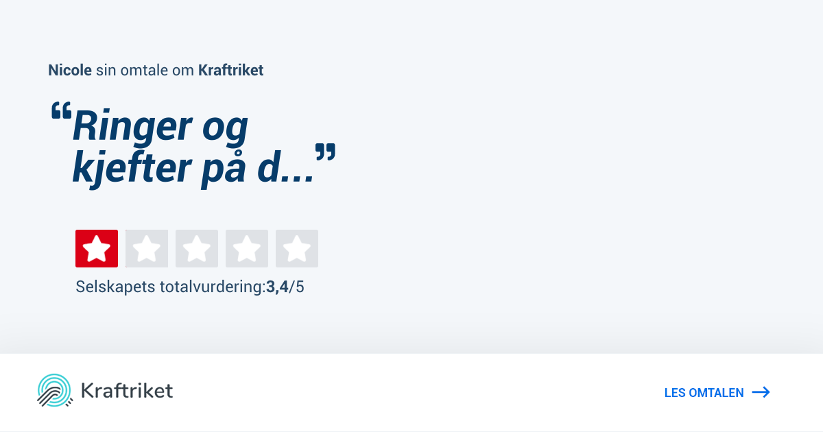 Kraftriket: Ringer og kjefter på deg når du sender oppsigelse - Omtale ...